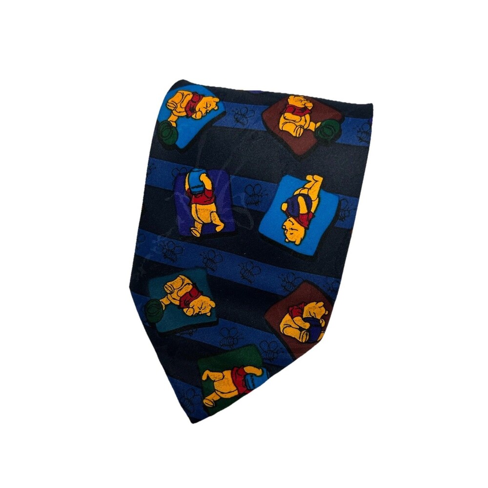 Disney Winnie the Pooh Tie Exquisite Apparel Bees & Honey Pot  56.5" x‎ 3.75"
